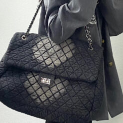 Ink Dyeing Denim Hobo Bag